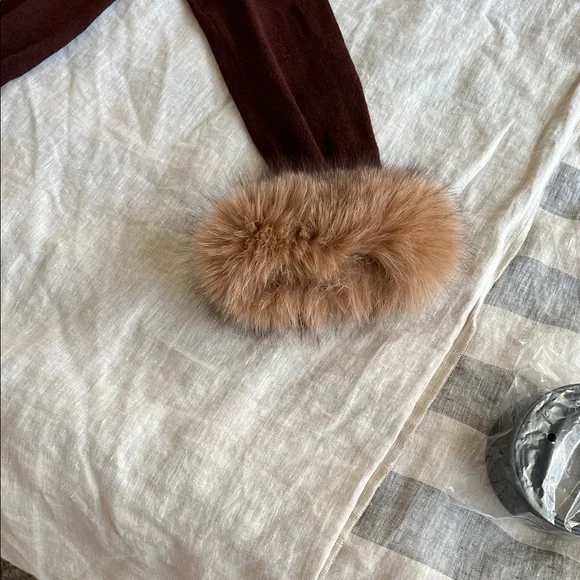 Anna Molinari Scoop Neck Sweater in Rich Mahogany - Picture 4 of 6